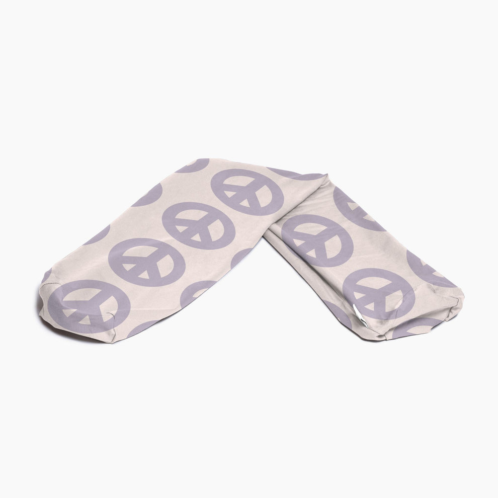 Cream Peace Sign Support Pillow Cover