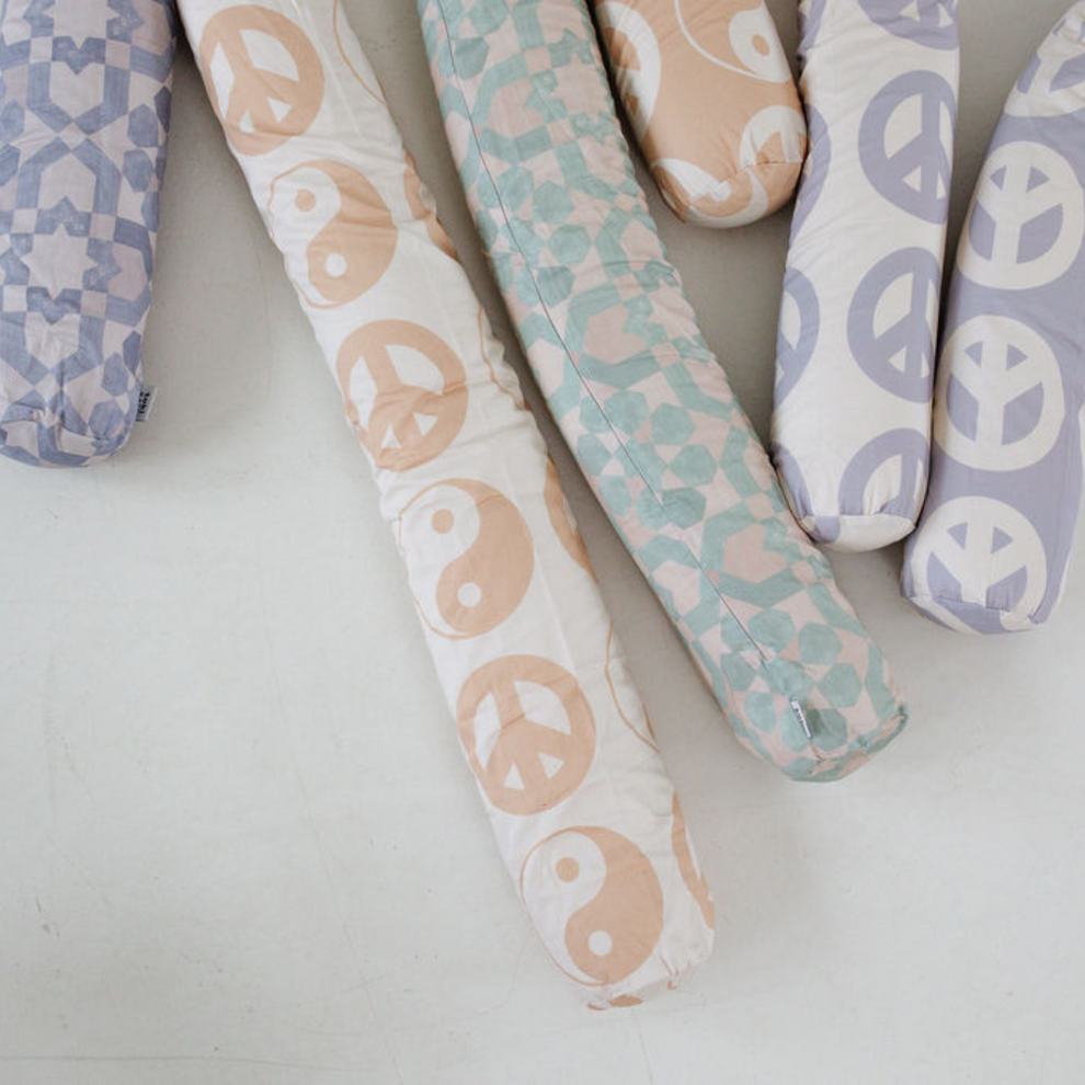 Cream Peace Sign Support Pillow