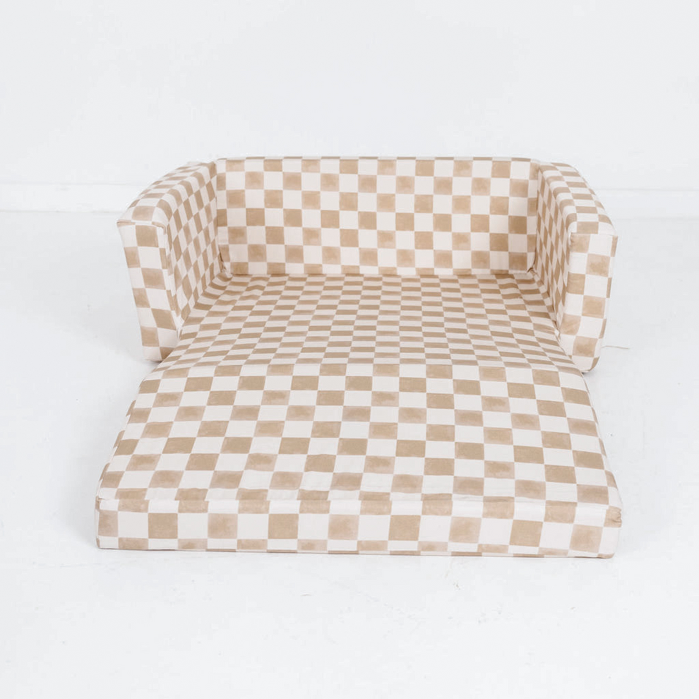 Checker Toffee Play Couch Cover