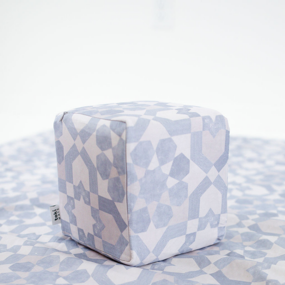 Blue Tile Play Cube Cover