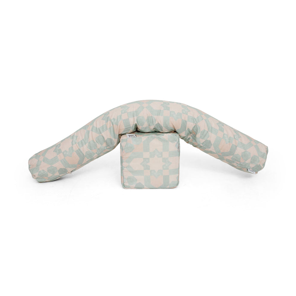 Green Tile Support Pillow Cover
