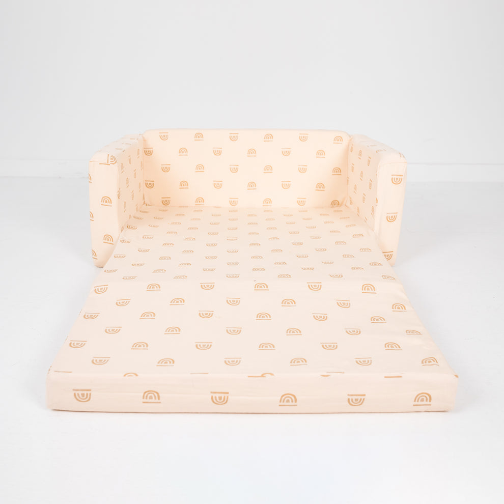 Rainbow Stamp in Cream Play Couch